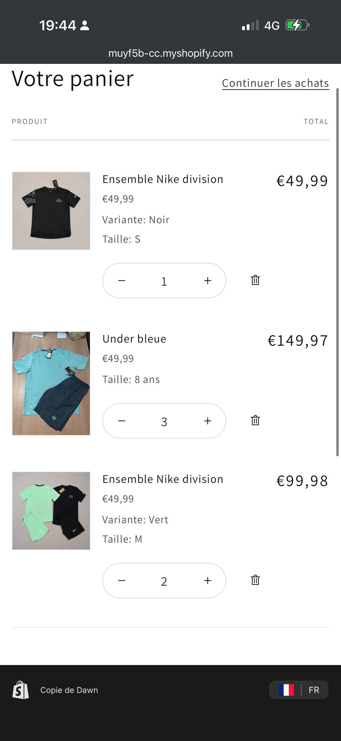 Guide des tailles